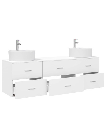 Set di Armadi da Bagno 3 pz Bianco 62,5 x 44,5 x 50 cm