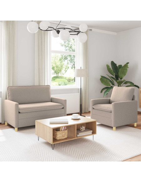 Set di divani 2 pz Grigio Chiaro Tessuto