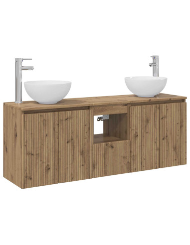 Set di Armadi da Bagno 3 pz Rovere Artigianale