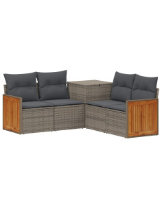 Set di divani 5 pz Grigio e Grigio Scuro 2