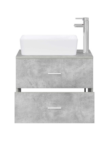 Set di mobili per il bagno Grigio Cemento Legno ingegnerizzato
