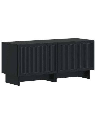 Mobile TV LED a 5 pezzi Nero Legno ingegnerizzato