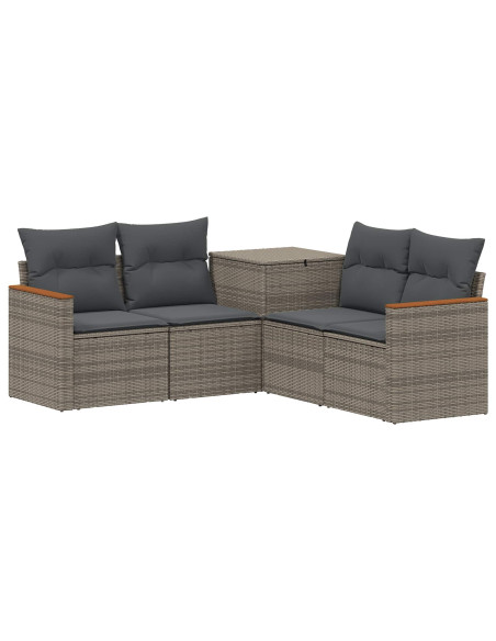 Set di divani 5 pz Grigio e Grigio Scuro