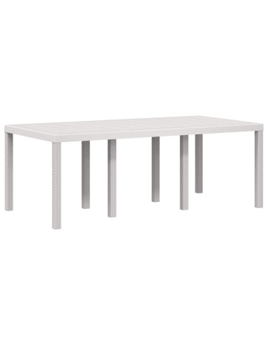 Set da Pranzo per Giardino 9 pz Bianco e Tortora PP