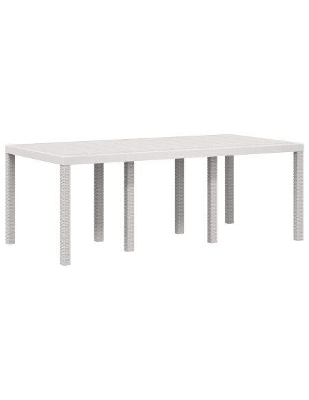 Set da Pranzo per Giardino 9 pz Bianco e Tortora PP