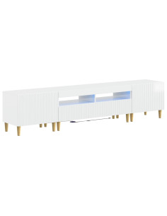 Mobile TV LED a 5 pezzi Bianco Lucido Legno ingegnerizzato