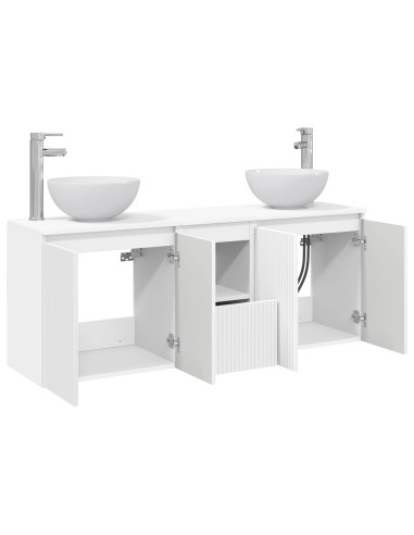 Set di Armadi da Bagno 3 pz Bianco 49,5 x 35 x 63 cm