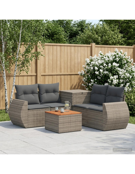 Set di divani 6 pz Grigio e Grigio Scuro