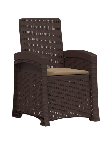 Set da Pranzo per Giardino 5 pz Marrone e Tortora PP