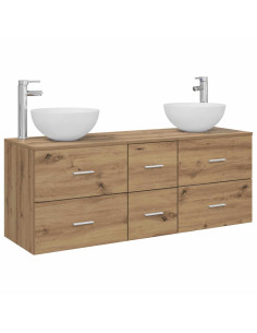 Set di Armadi da Bagno 3 pz Rovere Artigianale 2
