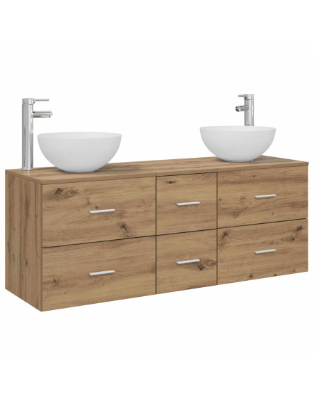 Set di Armadi da Bagno 3 pz Rovere Artigianale