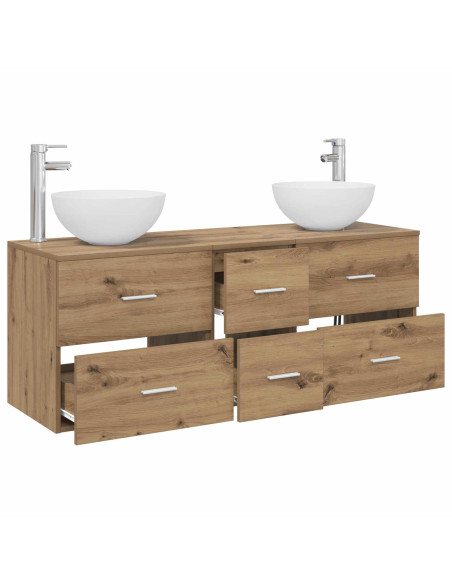Set di Armadi da Bagno 3 pz Rovere Artigianale