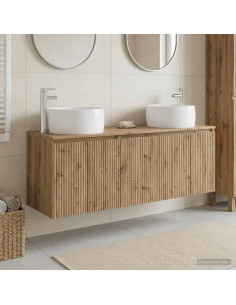 Set di Armadi da Bagno 3 pz Rovere Artigianale