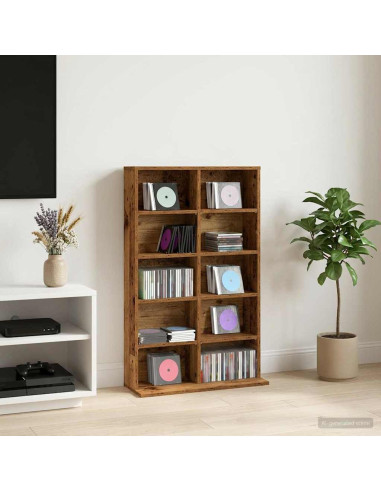 Mobile per CD Legno antico 65 x 23,5 x 97,5 cm
