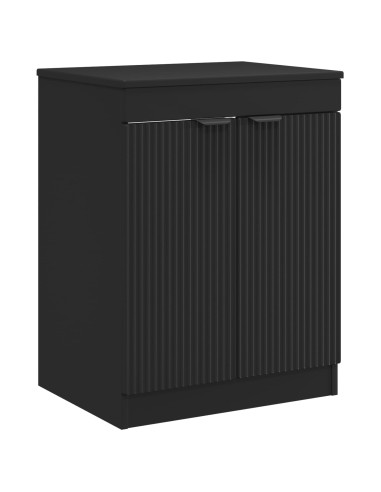 Set di mobili per il bagno Nero Legno ingegnerizzato