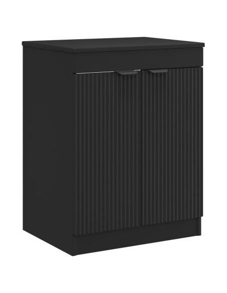Set di mobili per il bagno Nero Legno ingegnerizzato