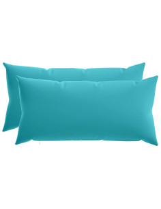 Federa 2 pcs HEERLEN Turchese 40 x 80 cm Poliestere