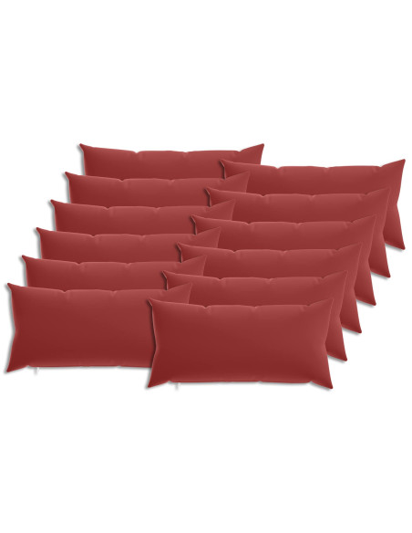 Federa 12 pcs HEERLEN Rosso Vino 40 x 80 cm Poliestere