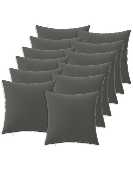 Federa 12 pcs HEERLEN Antracite 45 x 45 cm Poliestere
