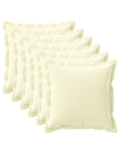 Federa 6 pz HOUTEN Crema 80 x 80 cm Poliestere