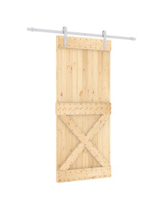 Porta scorrevole Naturale e Bianco 90 x 210 cm 2