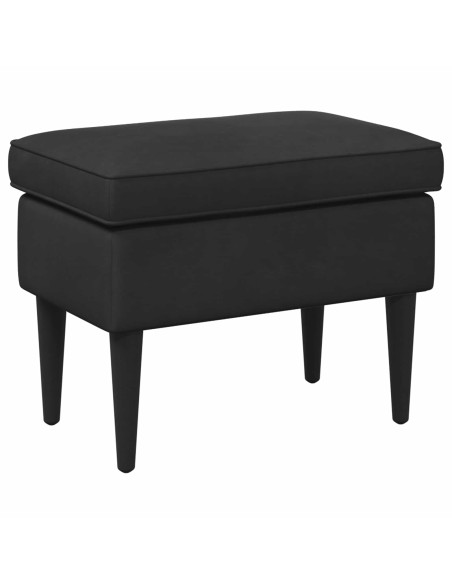 Poltrona con Ottomano 2 pz Nero Velluto