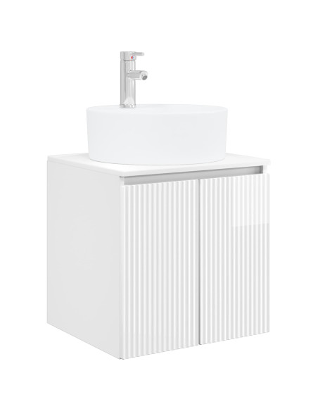 Set di Armadi da Bagno 3 pz Bianco Lucido 49,5 x 44,5 x 65 cm