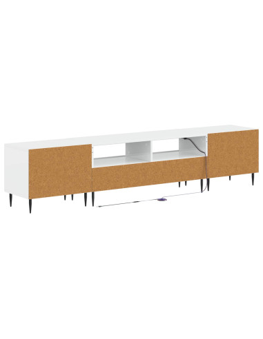 Mobile TV LED a 3 pezzi Bianco Lucido Legno ingegnerizzato