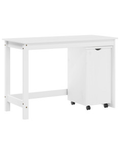 Set di Scrivania e Armadietto 2 pz Bianco 2