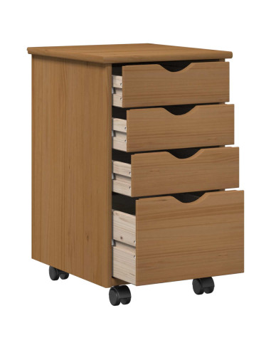Set di Scrivania e Armadietto 2 pz Marrone Miele