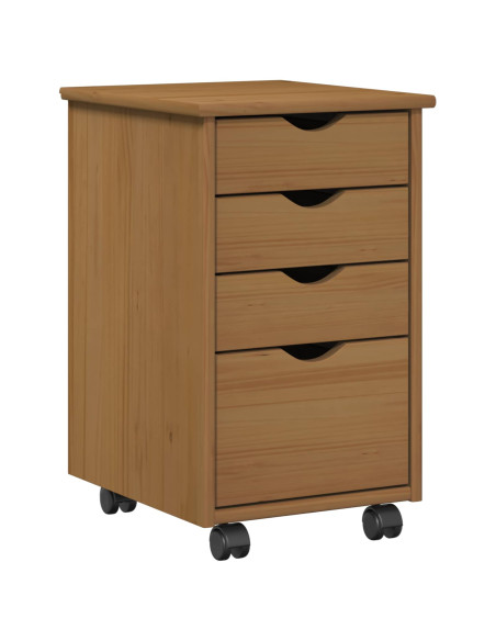Set di Scrivania e Armadietto 2 pz Marrone Miele