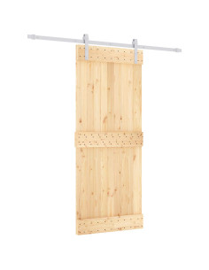 Porta scorrevole Naturale e Bianco 85 x 210 cm 2