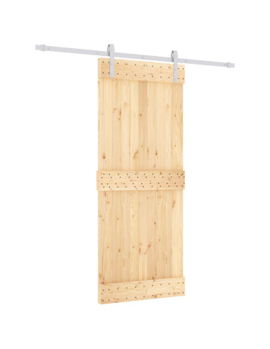 Porta scorrevole Naturale e Bianco 85 x 210 cm