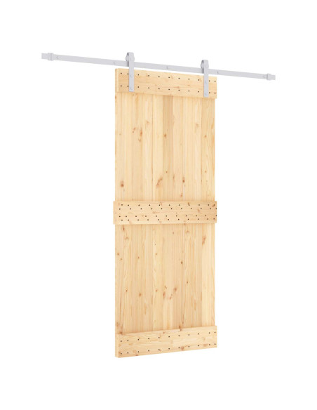 Porta scorrevole Naturale e Bianco 85 x 210 cm