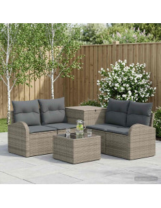 Set di divani 6 pz Grigio e Grigio Scuro