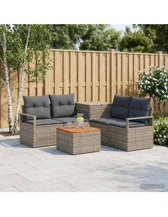 Set di divani 6 pz Grigio e Grigio Scuro