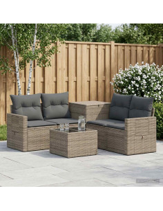 Set di divani 6 pz Grigio e Grigio Scuro
