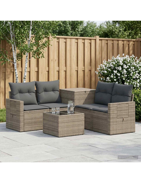 Set di divani 6 pz Grigio e Grigio Scuro