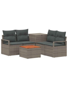 Set di divani 6 pz Grigio e Grigio Scuro 2