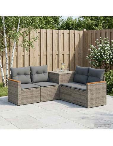 Set di divani 5 pz Grigio e Grigio Scuro