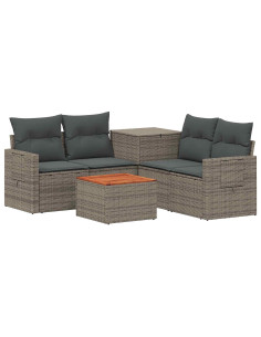 Set di divani 6 pz Grigio e Grigio Scuro 2