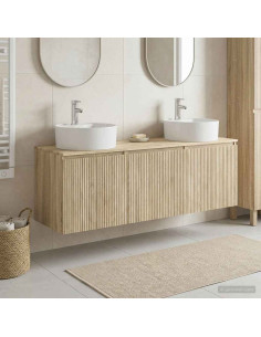 Set di Armadi da Bagno 3 pz Rovere Sonoma 49,5 x 44,5 x 65 cm
