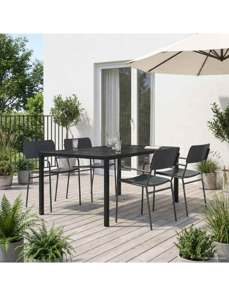 Set Mobili da Esterno 5 pz Antracite Acciaio