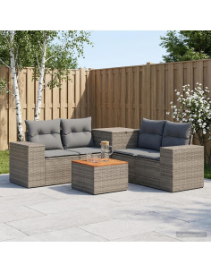 Set di divani 6 pz Grigio e Grigio Scuro