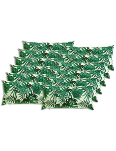 Federa 12 pcs HEERLEN Motivo a Foglie 40 x 80 cm Poliestere