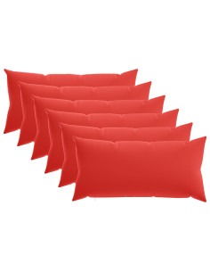 Federa 6 pcs HEERLEN Rosso 40 x 80 cm Poliestere