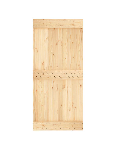 Porta scorrevole Naturale e Bianco 95 x 210 cm