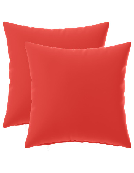Federa 2 pcs HEERLEN Rosso 30 x 30 cm Poliestere