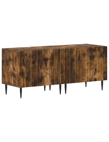 Mobile TV LED a 5 pezzi Rovere Fumo Legno ingegnerizzato
