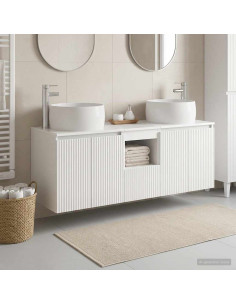 Set di Armadi da Bagno 3 pz Bianco Lucido 49,5 x 44,5 x 66 cm